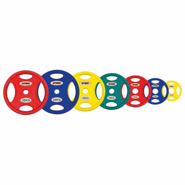 Диски для штанги, гантелей Stein TPU Color 3-Hole Plate