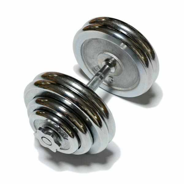 Гантели наборные 10 кг FitLogic Chrome Dumbbell